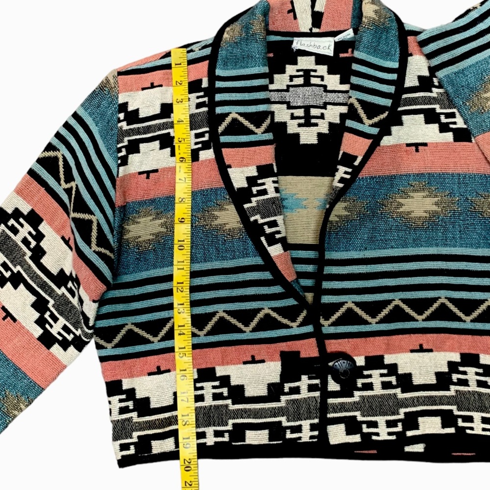Flashback, Aztec pattern Cropped Jacket - Picture 7 of 8